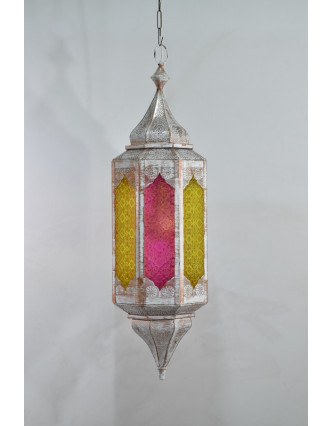Arabská lampa, multibarevná, mosaz, ruční práce, cca 88x26cm