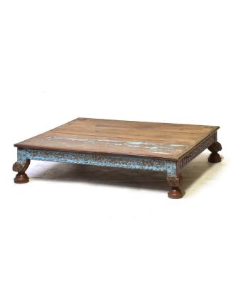 Starý stolek z teakového dřeva, 103x91x24cm