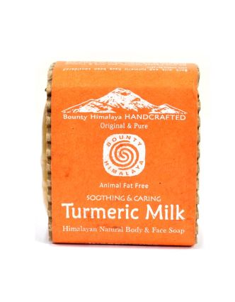 Ručně vyráběné mýdlo z Himálaje, kravské mléko a kurkuma, 100g