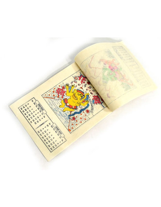 Kalendář na rok 2019 ručně tisklý na rýžovem papíru, 23x30cm