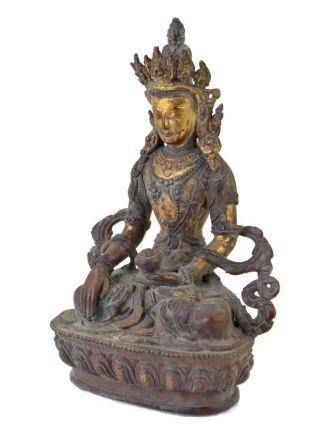 Soška, Buddha Akšobhja, měď, 22cm