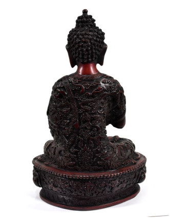 Soška Amóghasiddhi Buddha, tmavě červený, výš. 28cm