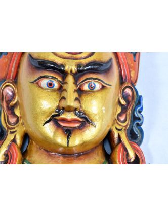 Dřevěná maska, Guru, ručně malovaná, 22x37cm