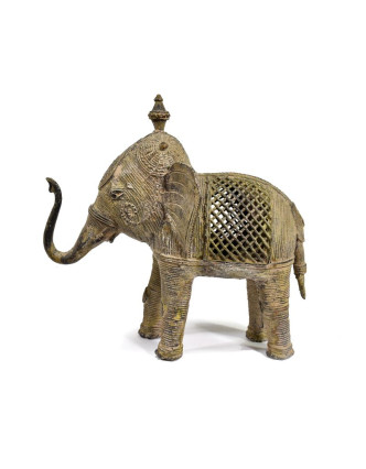 Kovová soška slona, tribal art, 18cm