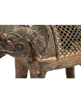Kovová soška slona, tribal art, 16cm