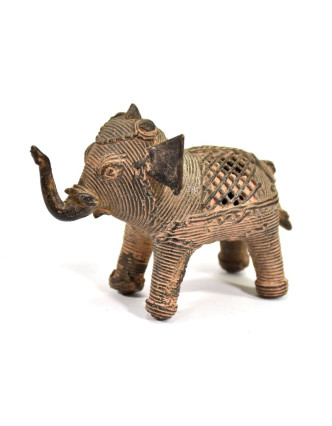 Kovová soška slona, tribal art, 8cm