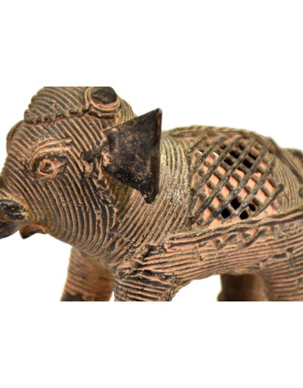 Kovová soška slona, tribal art, 8cm