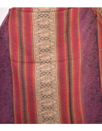 Velký zimní šál se vzorem, fialová, 205x95cm