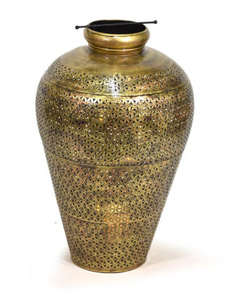 Světelná váza, kovová ručně tepaná, prům.42, výška 60cm