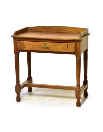 Starý psací stůl z teakového dřeva, 75x44x80cm