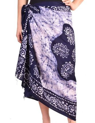 Sárong, vosková batika, viskóza, 100x190cm