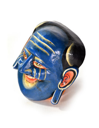 Dřevěná maska, joker, ručně malovaná, 20x18cm