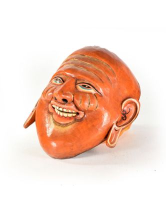 Dřevěná maska, joker, ručně malovaná, 19x21cm