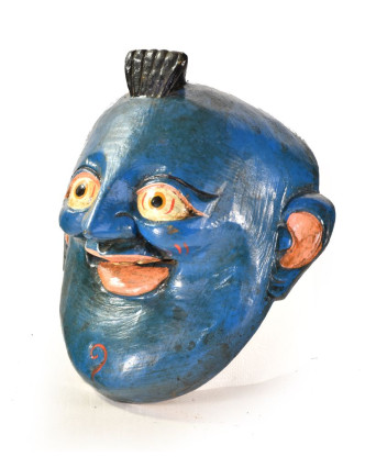 Dřevěná maska, joker, ručně malovaná, 15x15cm
