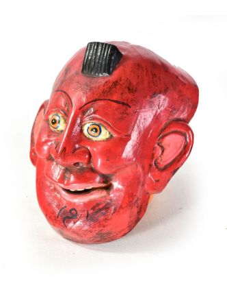 Dřevěná maska, joker, ručně malovaná, 16x19cm