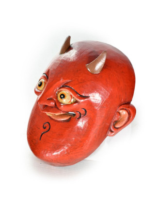 Dřevěná maska, joker, ručně malovaná, 17x19cm