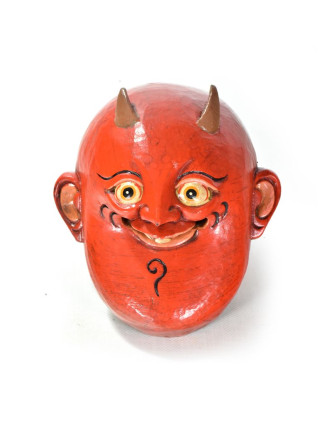 Dřevěná maska, joker, ručně malovaná, 17x19cm