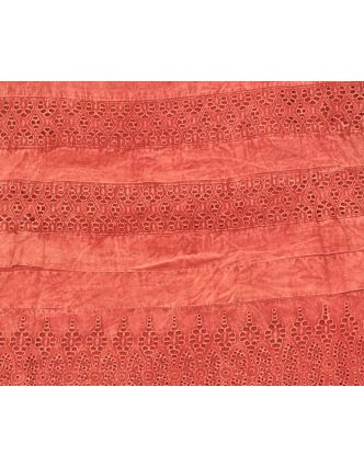 Krátká sukně  zapínaná na zip, červená, stonewashed design