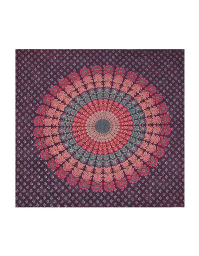 Přehoz přes postel, "Barmeri round", mandala, 202x230cm