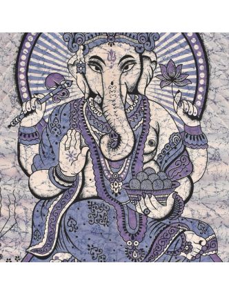 Přehoz na postel, Ganesh, fialový, 215x225cm
