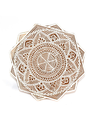 Vvyřezávané razítko "Mandala", palisandr, 15x15cm
