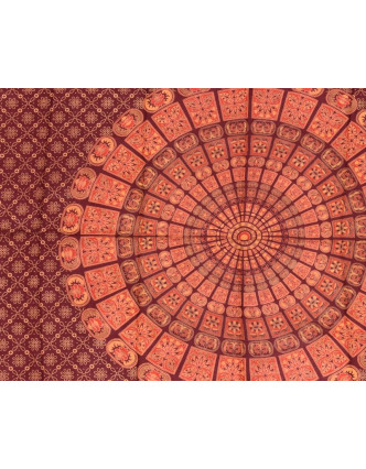 Sárong s ručním tiskem, "Naptal" design, viskóza, 120x170cm