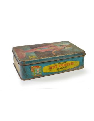 Antik plechová krabice, Laxmi, 22x13x6cm