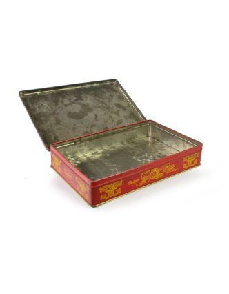 Antik plechová krabice, Dalmia, 24x16x6cm