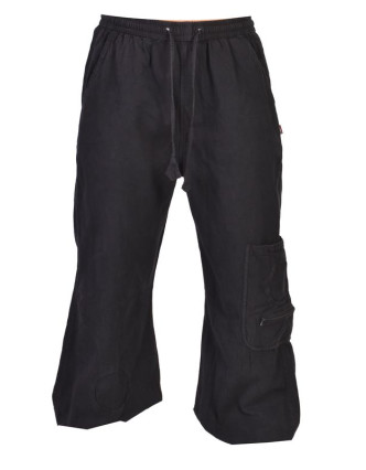 Unisex balonové kalhoty, elastický pas, černá
