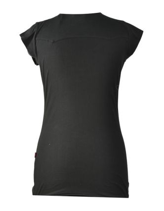 Černé tričko s krátkým rukávem a černým potiskem "Tree" design