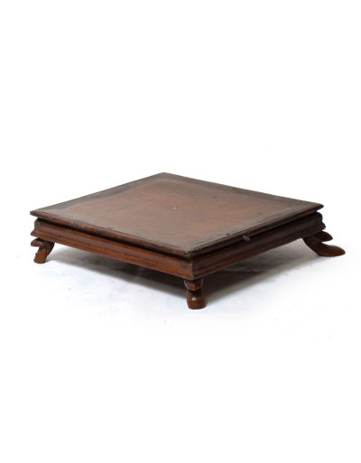 Starý čajový stolek z teakového dřeva, 60x48x12cm