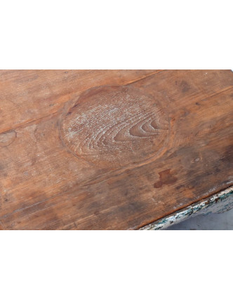 Starý čajový stolek z teakového dřeva, 64x61x25cm