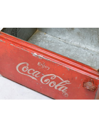 Plechová lednička "Coca Cola", antik, 57x45x35cm
