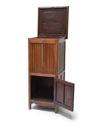 Prádelník z teakového dřeva, 56x56x123cm