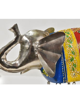 Soška slona se zvonečky, ručně malovaná, 32x9x25cm