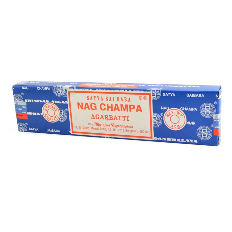 Indické vonné tyčinky Sai Baba Nag Champa, 22cm, 40g