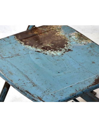 Kovová skládací židle, antik, 35x31x80cm