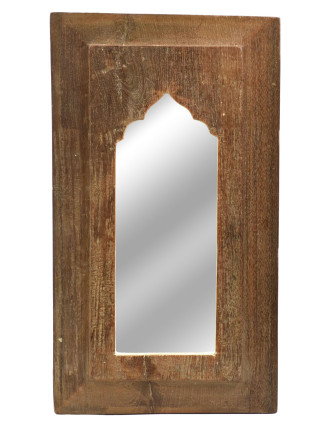 Zrcadlo v rámu, starý teak, 22x2x37cm