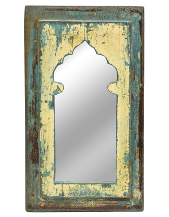 Zrcadlo v rámu, starý teak, 22x2x38cm