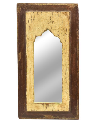 Zrcadlo v rámu, starý teak, 20x2x36cm
