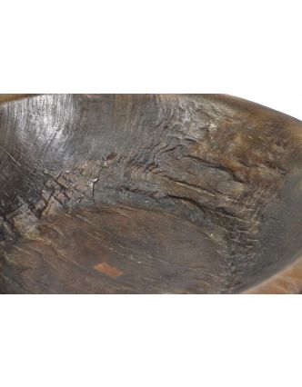Dřevěná mísa z teakového dřeva, antik, 47x47x23cm
