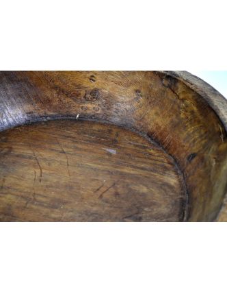 Dřevěná mísa z teakového dřeva, antik, 46x46x11cm