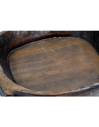 Dřevěná mísa z teakového dřeva, antik, 55x41x9cm