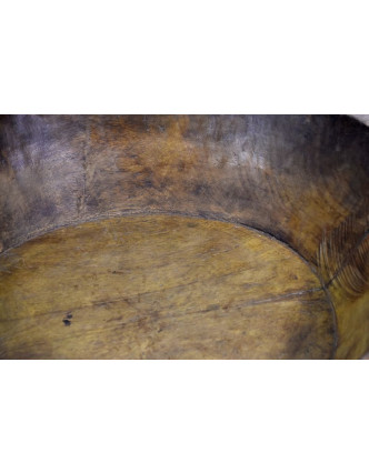 Dřevěná mísa z teakového dřeva, antik, 54x54x19cm