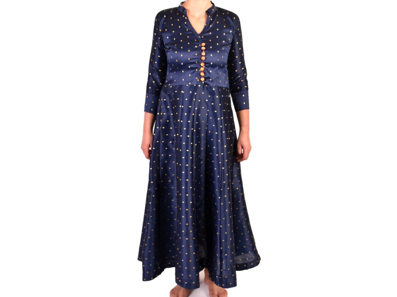 Luxusní indické šaty "Anarkali", tmavě modré, šál a leginy