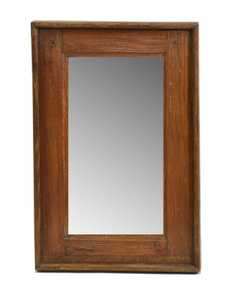 Zrcadlo v rámu, starý teak, 33x3x49cm