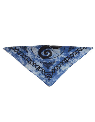 Šátek malý, batika, tisk Keltik, modro-černý, bavlna, 50x50cm
