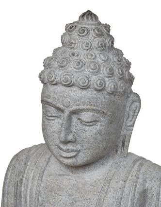 Kamenná socha, Buddha Amitábha, podstavec, žula, 85cm