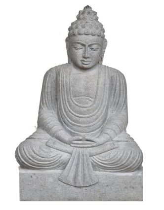 Kamenná socha, Buddha Amitábha, podstavec, žula, 85cm