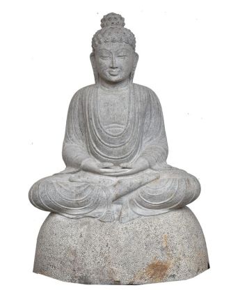 Kamenná socha, Buddha Amitábha, podstavec, žula, 110cm